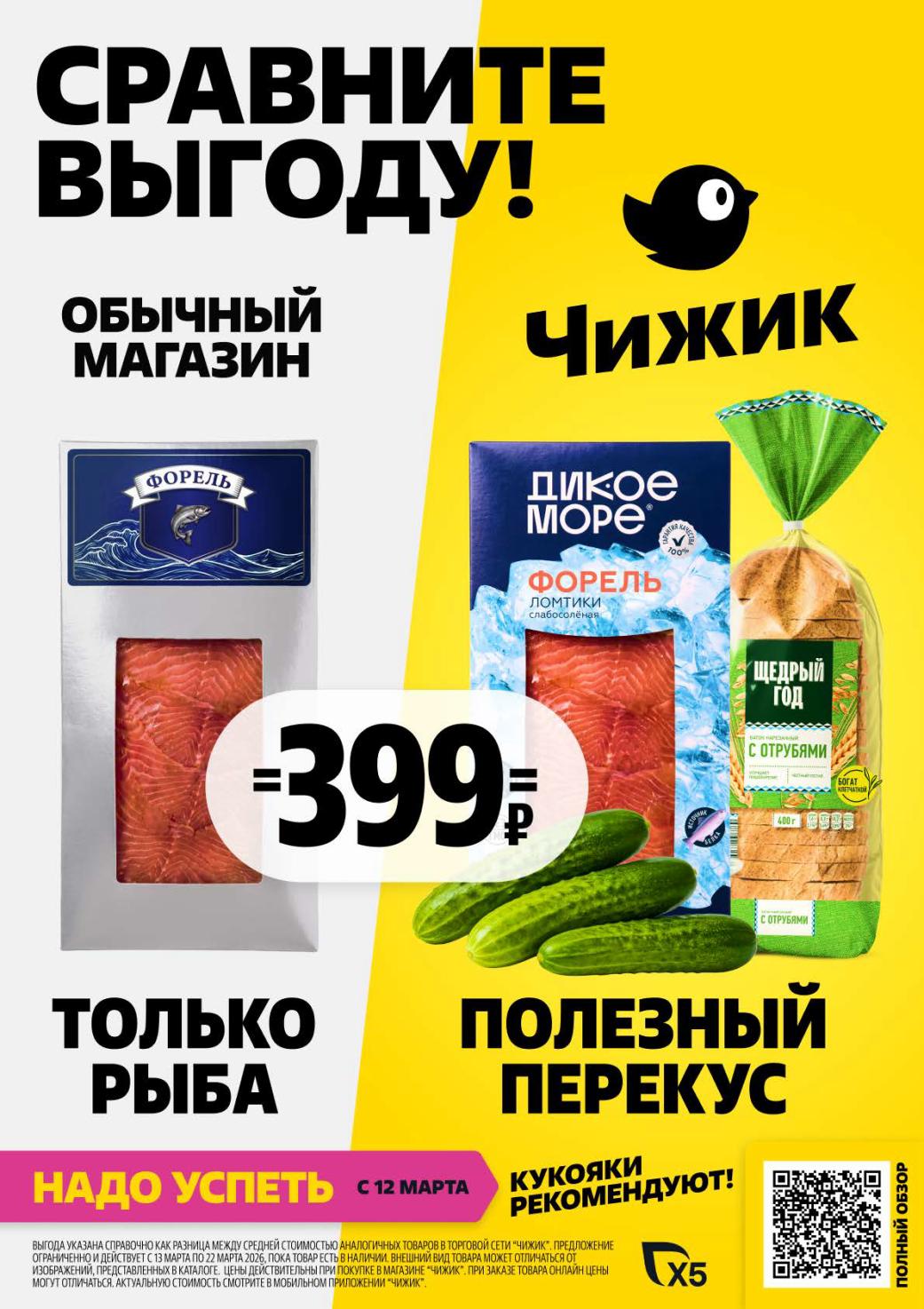 Акция в Чижике с 12 по 18 марта | Сравните выгоду!